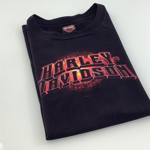 Harley-Davidson Other - Harley Davidson Logo on fire Louisiana SS t shirt size 2X